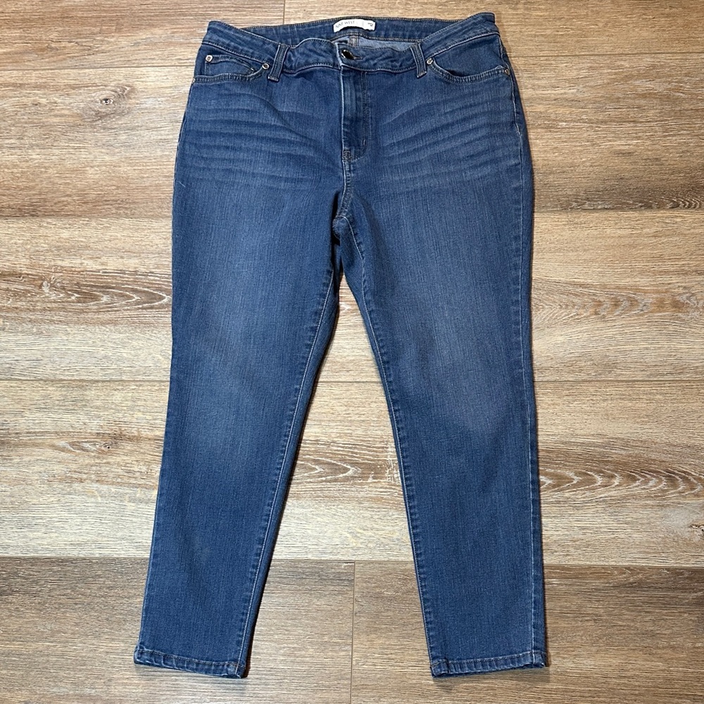 Nine West Dark Blue Ankle Jeans